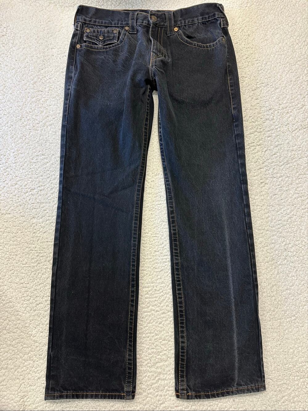 True Religion Mens Ricky Relaxed Straight Jeans Size 34